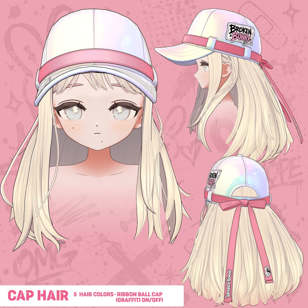 【VRChat衣装・ヘア】BROKEN BUNNY for フィユエ