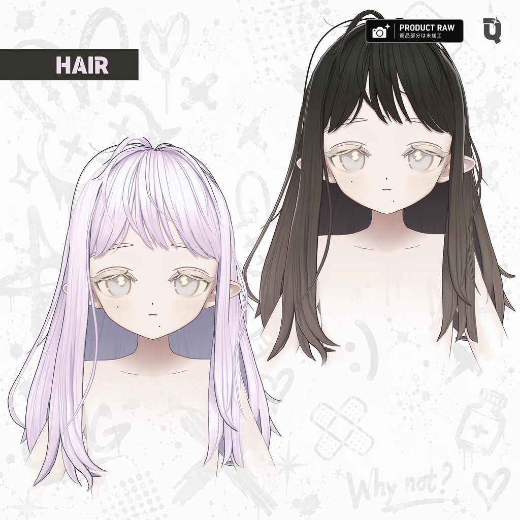 【VRChat衣装・ヘア】BROKEN BUNNY for フィユエ