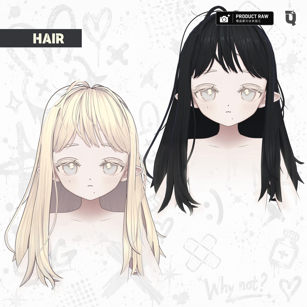 【VRChat衣装・ヘア】BROKEN BUNNY for フィユエ