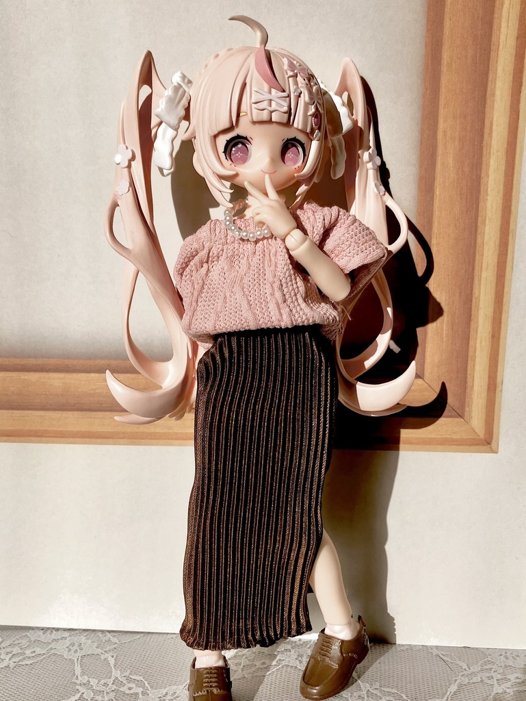 【1/8】細プリーツのロングスカート【ドール服】