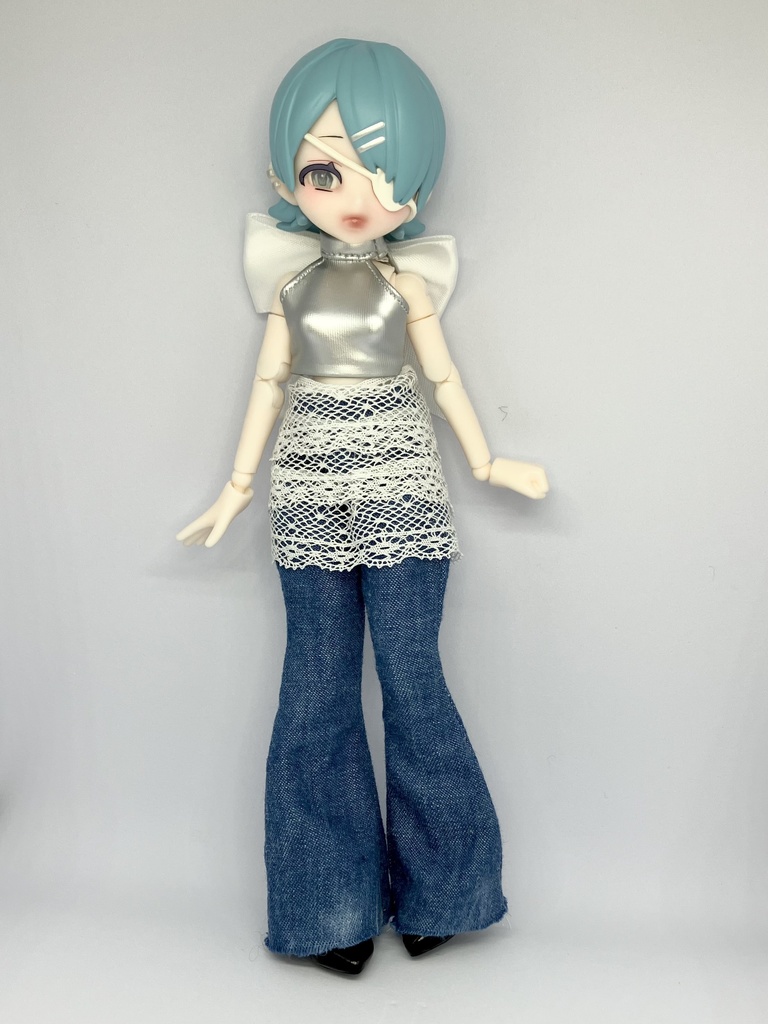 【1/8】レース巻きスカートとY2Kパンツ【ドール服】