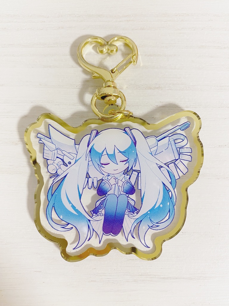 初音ミク16th金縁アクリルキーホルダー