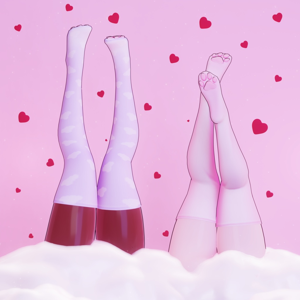 Cake Kitty Socks -VRChat Asset