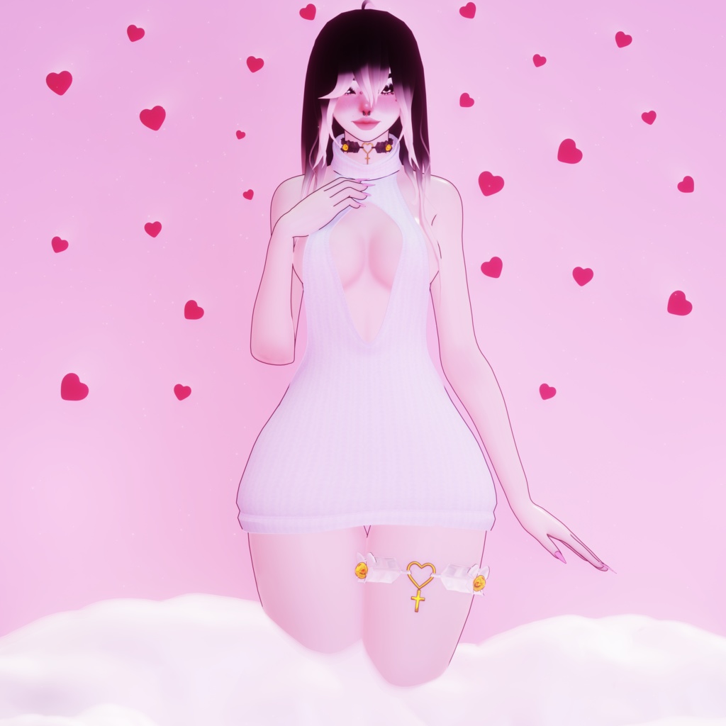 XOXO Garter & Necklace -VRChat Asset