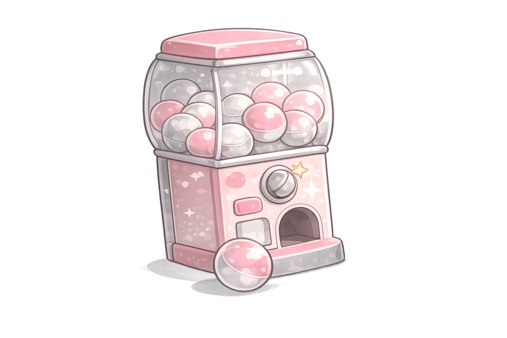 【トークテーマガチャ素材】ピンクの可愛いガチャポン