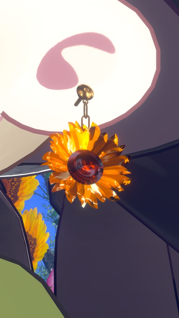 ひまわりのピアス