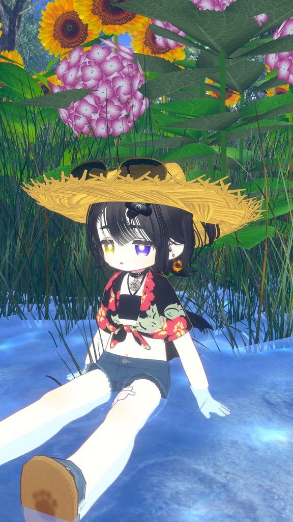 ひまわりのピアス