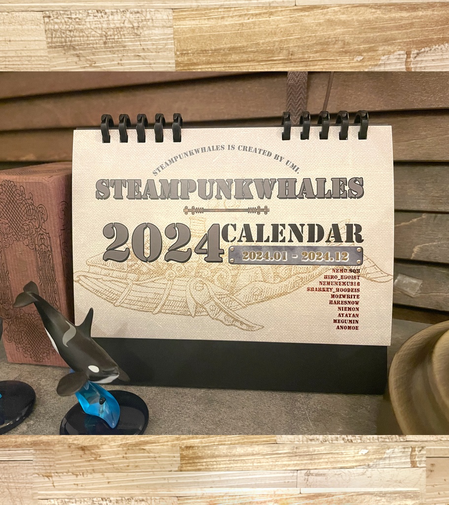 【SPW公式】2024年卓上カレンダー [ お色は２色：深海ブラック&キングピンク ]