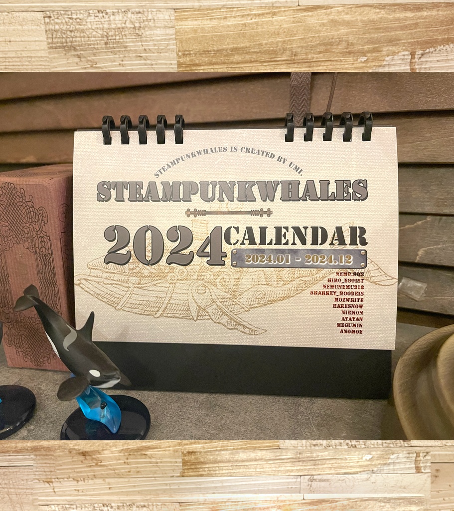発注部数間違えた＆2024終わりそう..半額セール中(12/31まで)【SPW公式】2024年卓上カレンダー [ お色は２色：深海ブラック&キングピンク ]