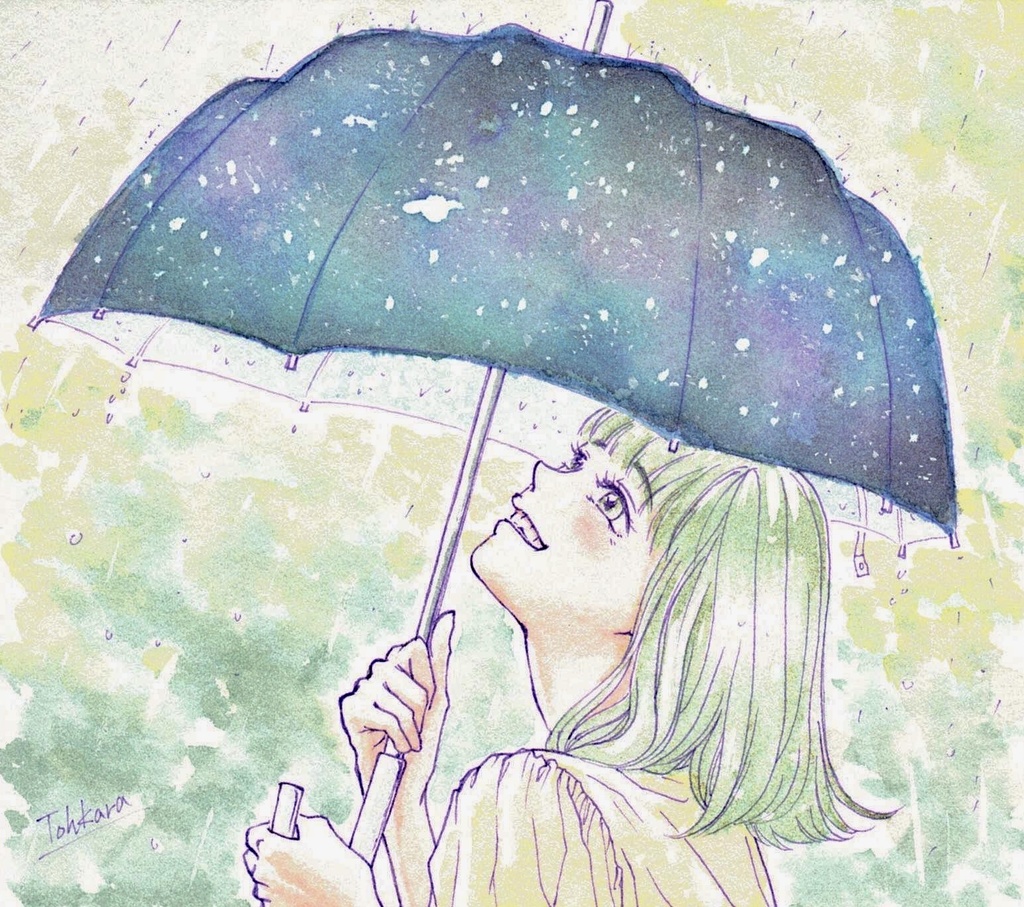 早割クーポン！ 水彩イラスト原画 オリジナル 早春の白昼夢