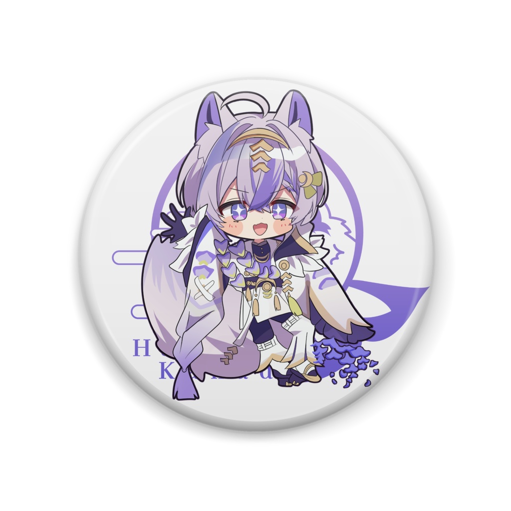 【誕生日記念グッズ】白狼かなで SD缶バッジ B