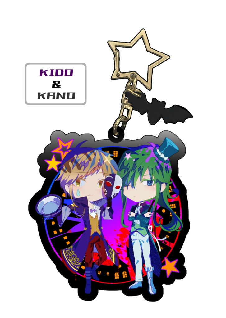 【カゲプロオールキャラ】ハロウィン風 黒アクキー🎃