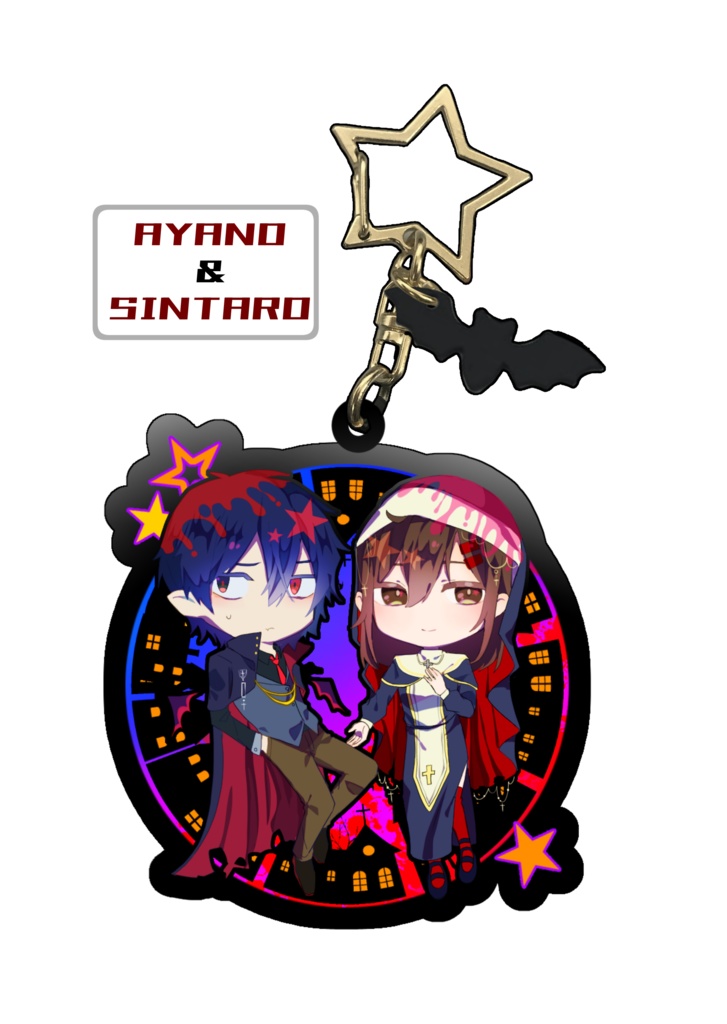 【カゲプロオールキャラ】ハロウィン風 黒アクキー🎃