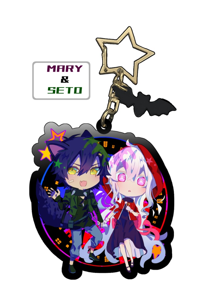 【カゲプロオールキャラ】ハロウィン風 黒アクキー🎃