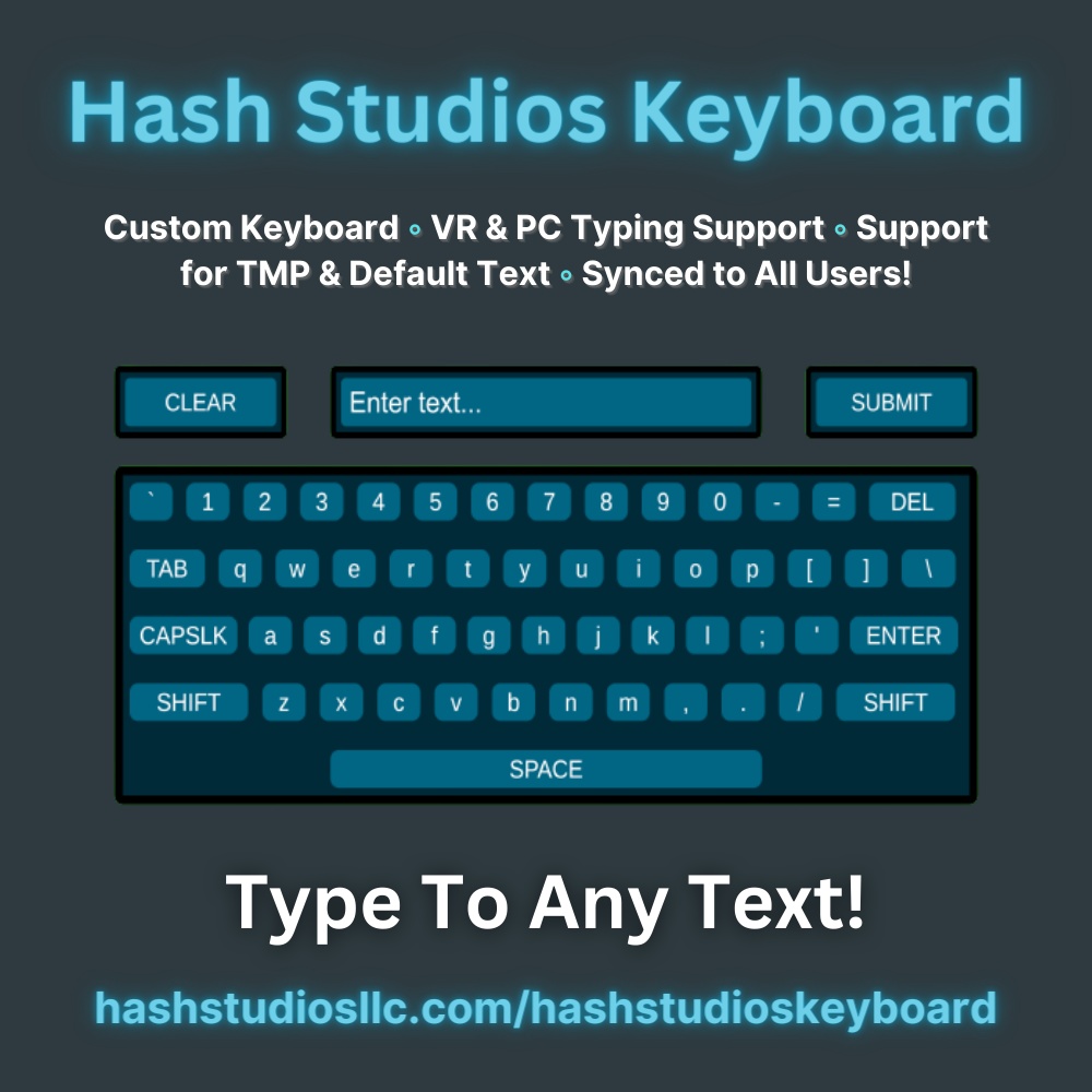 Hash Studios Keyboard / ハッシュスタジオズ キーボード [UdonSharp] [SDK3]