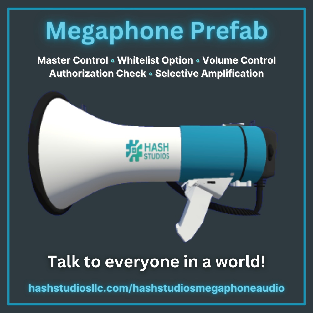 Hash Studios Megaphone Audio / ハッシュスタジオ メガホン オーディオ [UdonSharp] [SDK3]