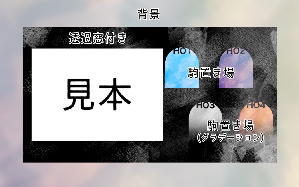 【無料有】ザラザラな駒置き場とパネル【全68】