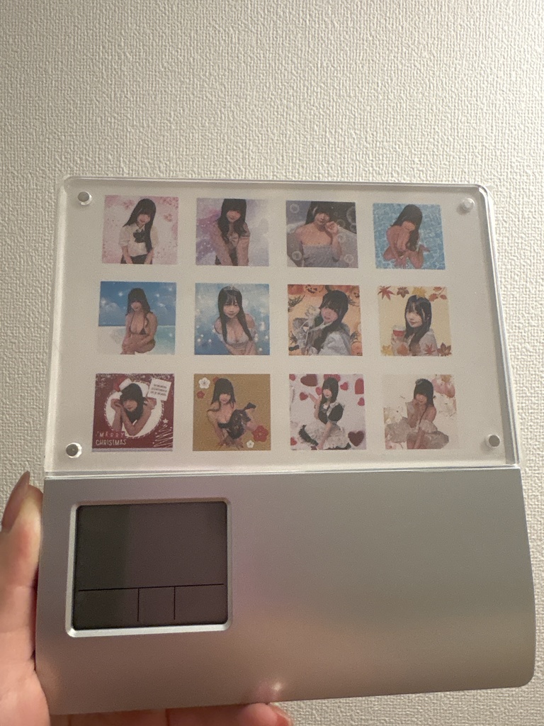 ゆづパイ目覚ましボイス入り🌟フォトフレーム型デジタル時計、カレンダーセット