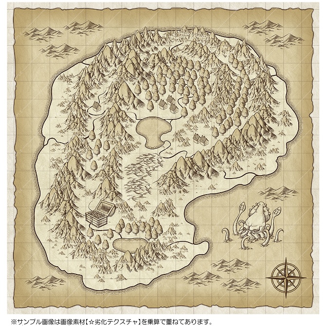 【クリスタ素材】宝の地図制作キット