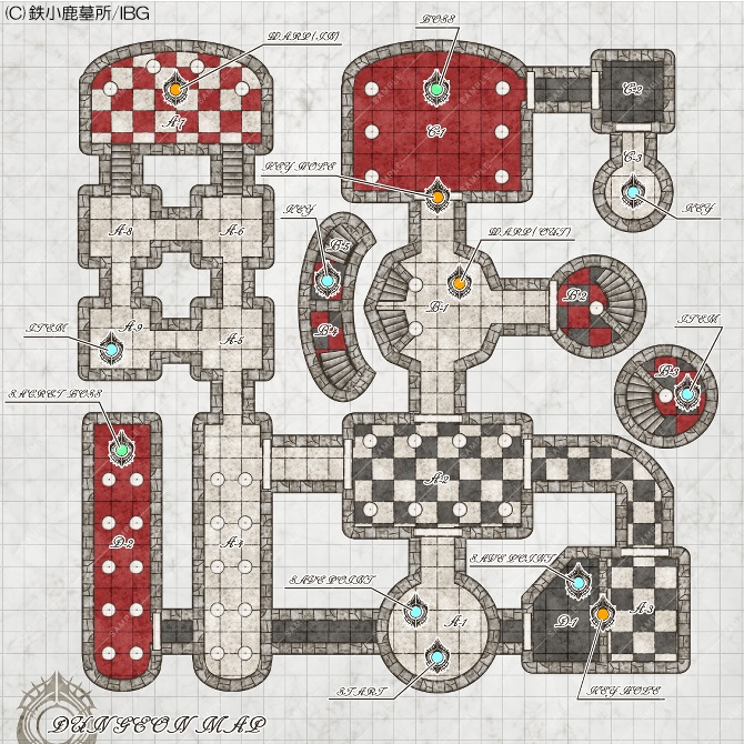 【クリスタ素材】ダンジョンマップ制作キット