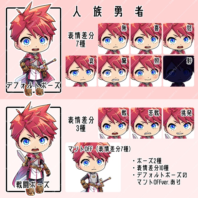 【立ち絵素材】勇者一行ちびキャラ