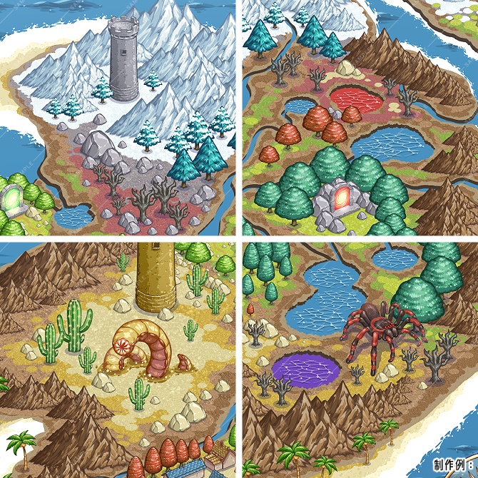 【クリスタ素材】RPG風地図制作キットver.3