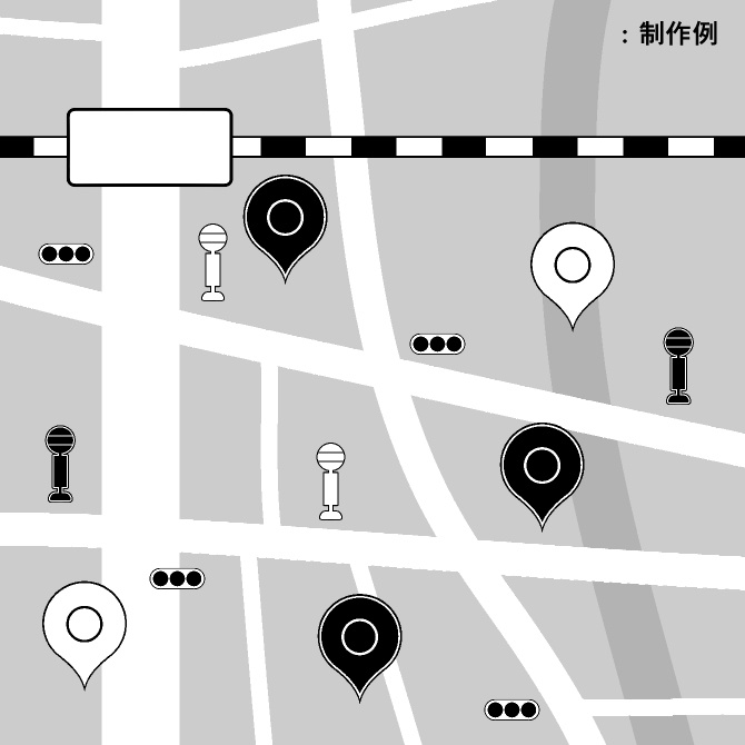 【クリスタ素材】シンプル交通マップ制作キット