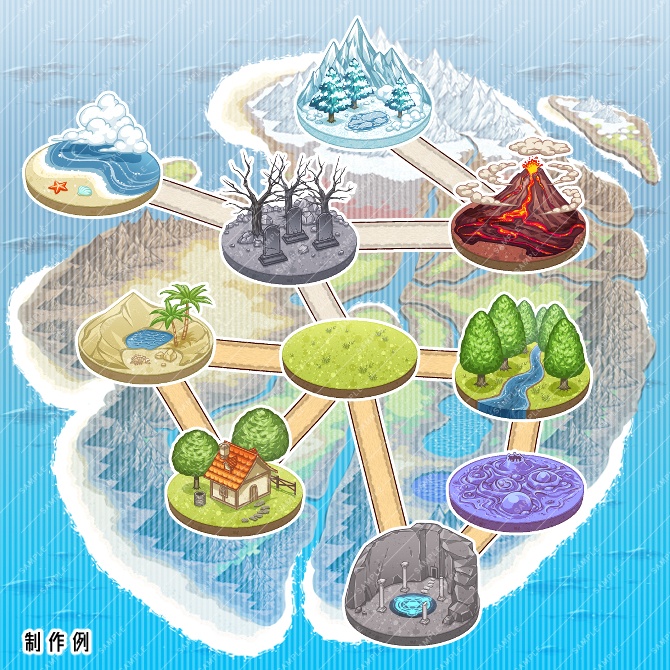 【クリスタ素材】マップアイコン素材集