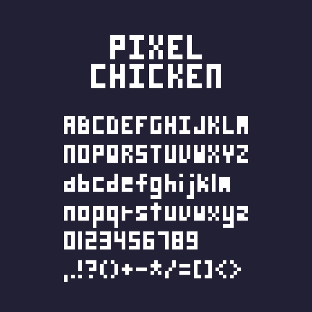 ピクセルフォント PixelChicken