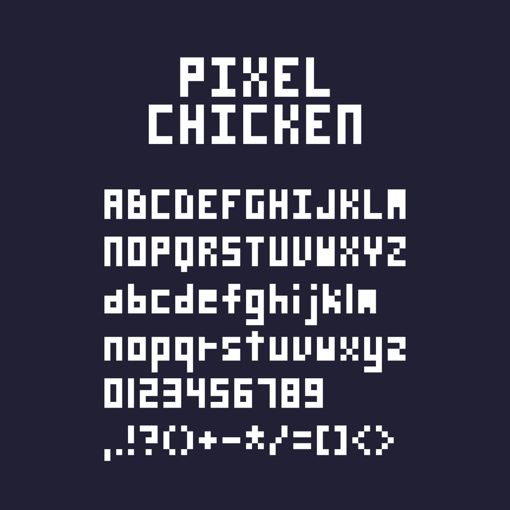 フリーフォント PixelChicken