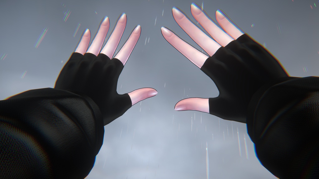 【ラシューシャ対応】穴開き革手袋