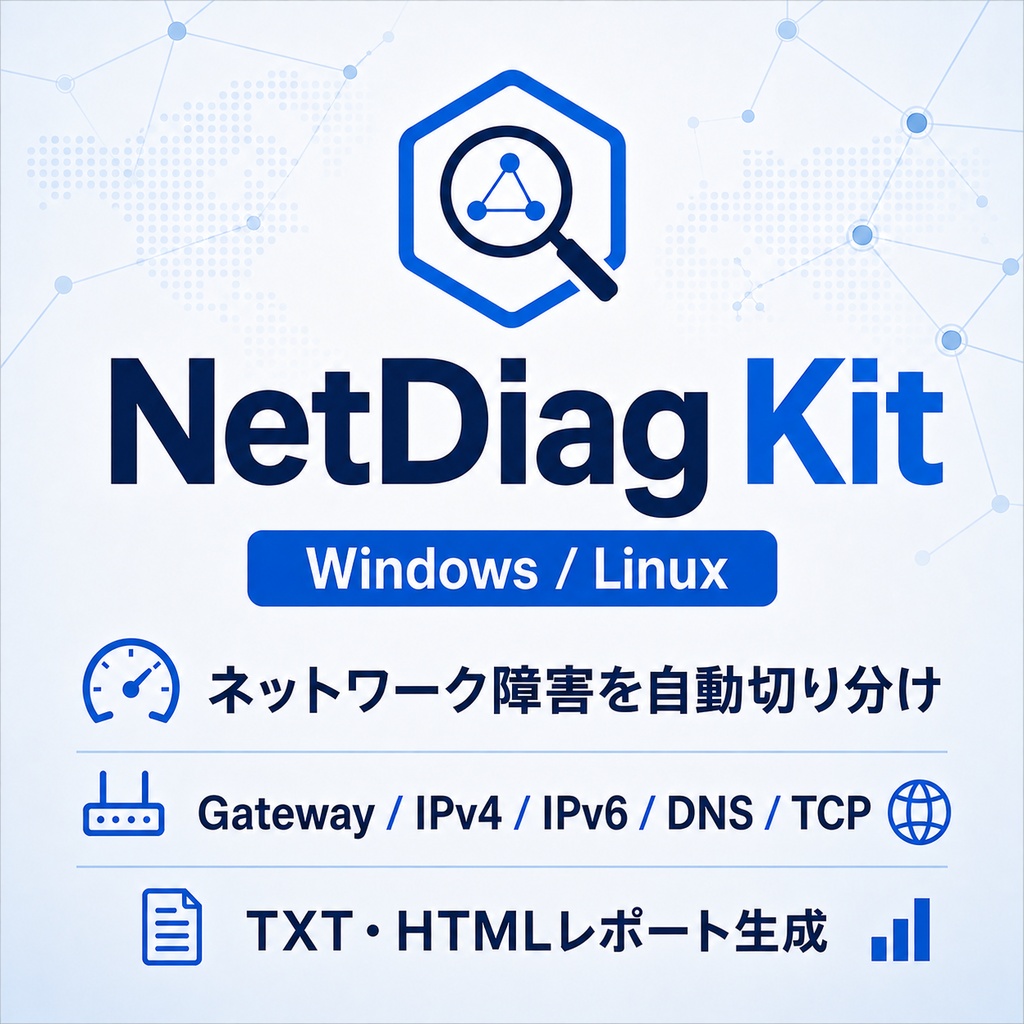 NetDiag Kit|Windows / Linux ネットワーク障害 自動切り分けツール