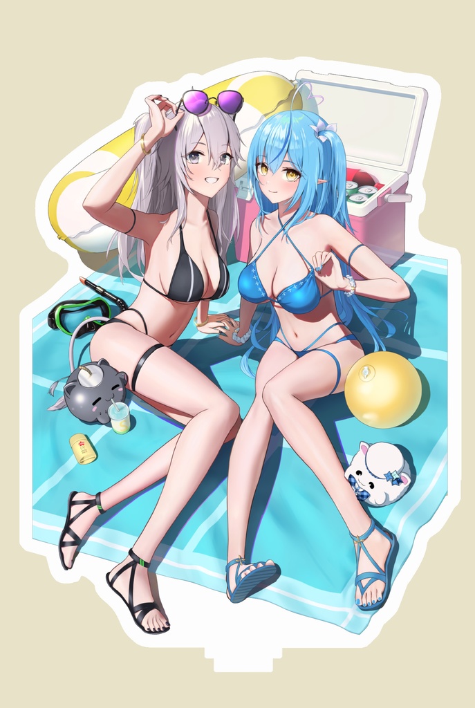 Hololive 雪花ラミィ×獅白ぼたん ビキニスタイルアクリルスタンド