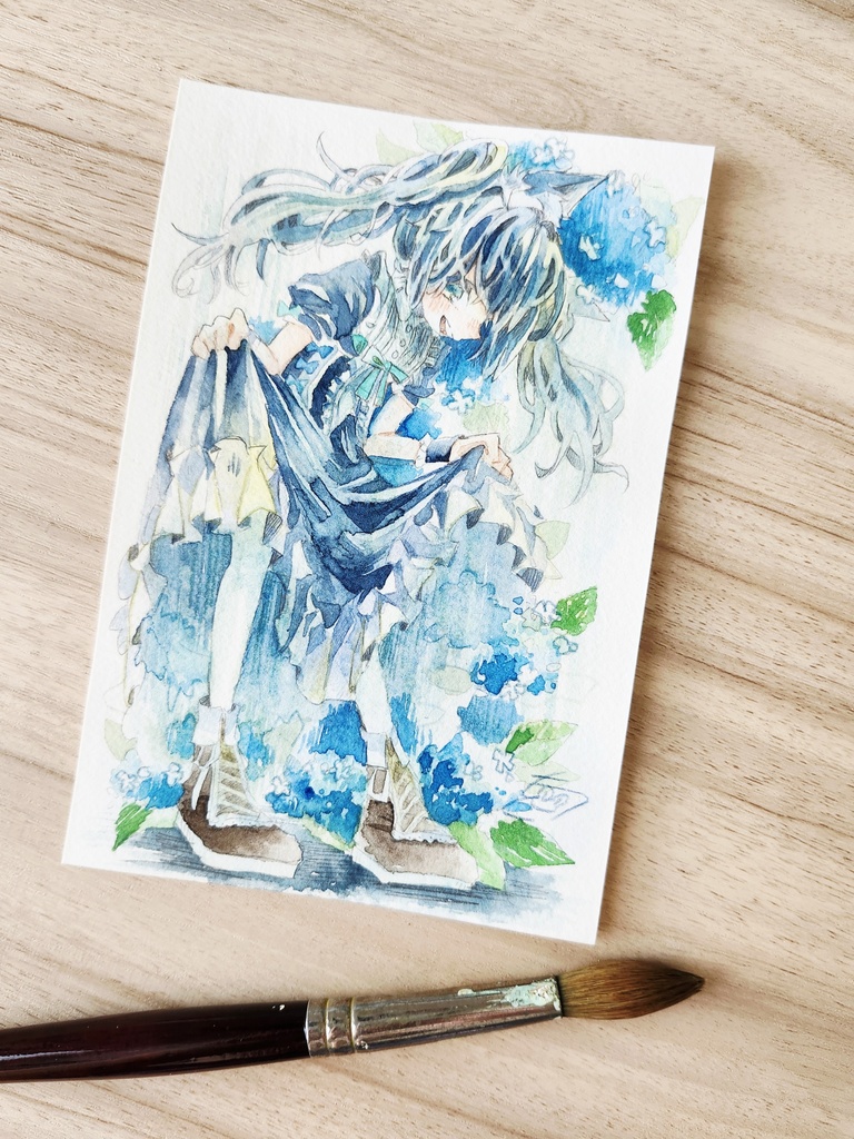 【原画】雨色ドレス