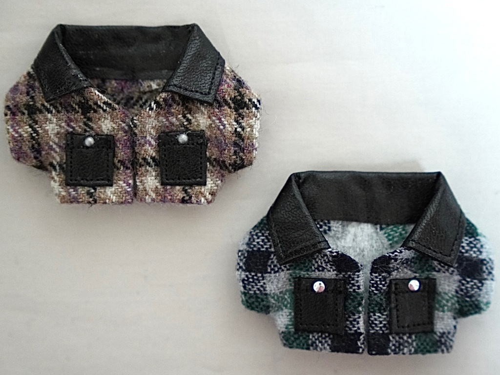 レザーmixジャケット