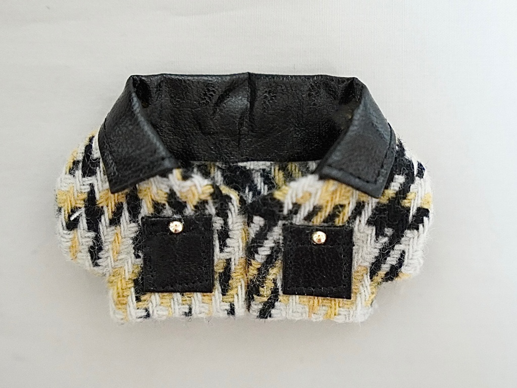 レザーmixジャケット　Yellow