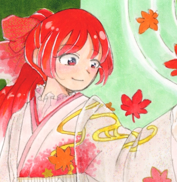 原画「紅葉流るる」