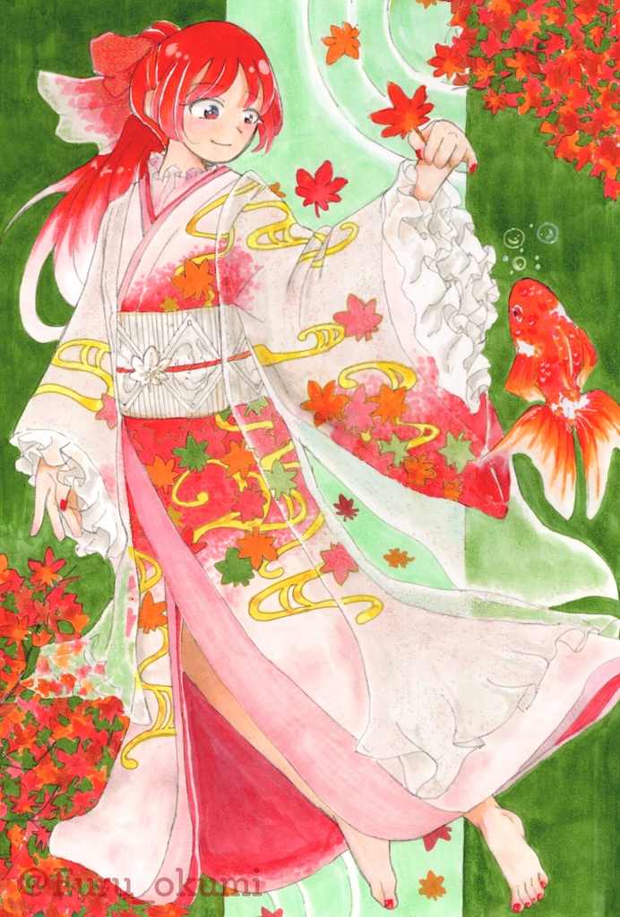 原画「紅葉流るる」