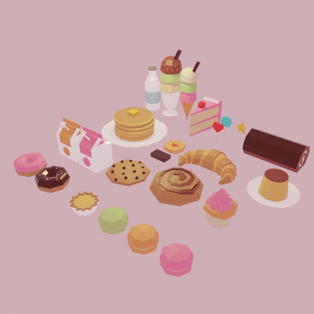 Low Poly Confectionary Pack