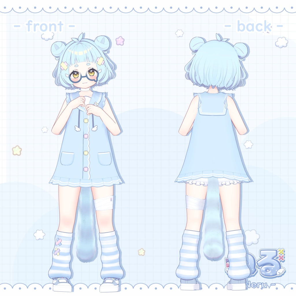 オリジナル3Dモデル「ねる-Neru-」