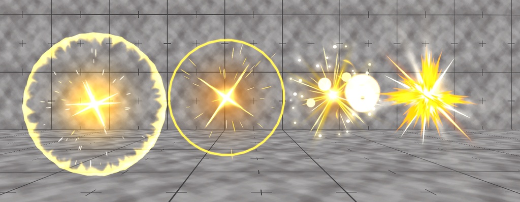 Unity 2Dアクション向け軽量ヒットエフェクト4種セット!