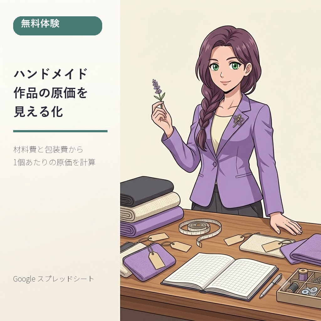 ハンドメイド原価計算シート【無料体験版】Googleスプレッドシート