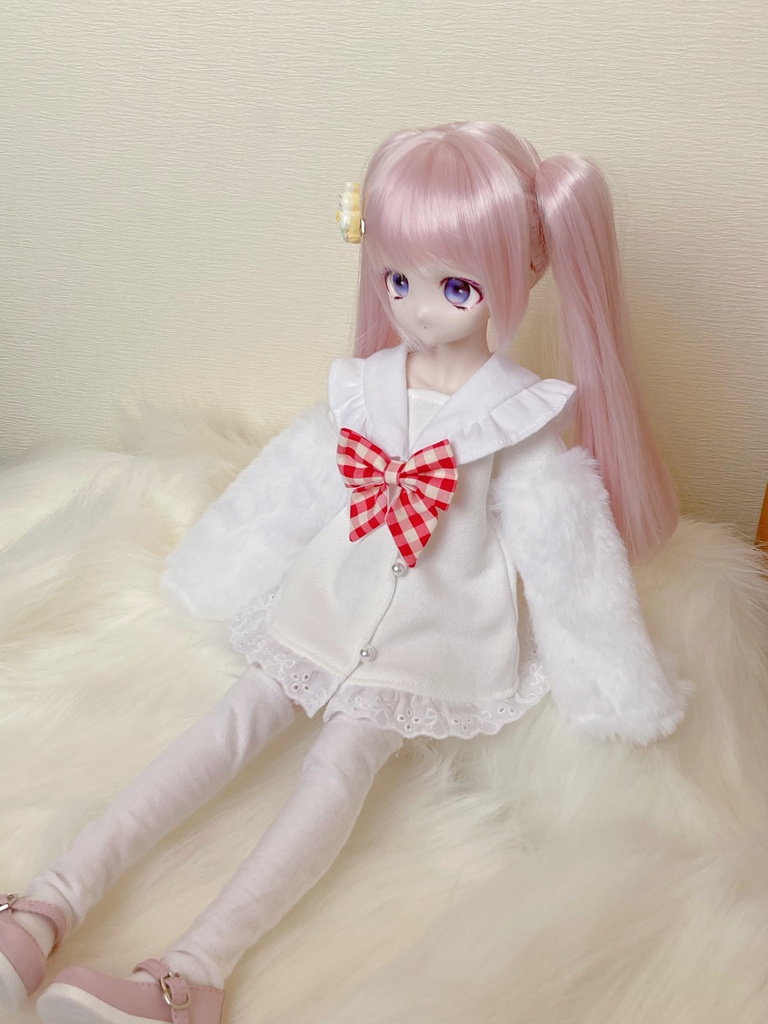 お袖もふもふ♡ゆきうさセーラーワンピ