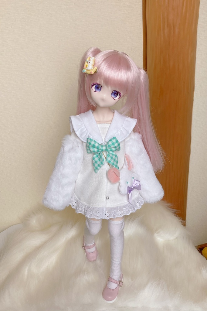 お袖もふもふ♡ゆきうさセーラーワンピ