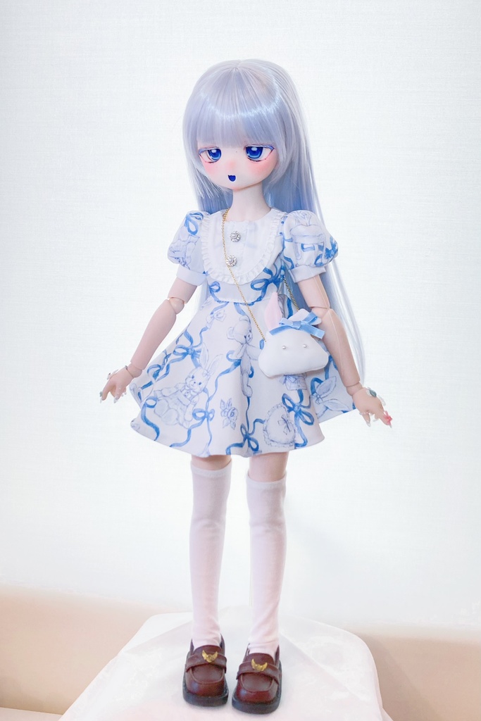 【即納】うさりぼん柄のお嬢様ワンピース.⋆𝜗𝜚𓈒ㅤ⋆