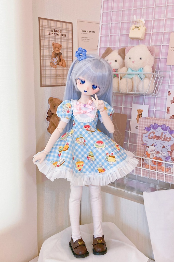 【即納】るんるん♬パフェギンガムワンピ