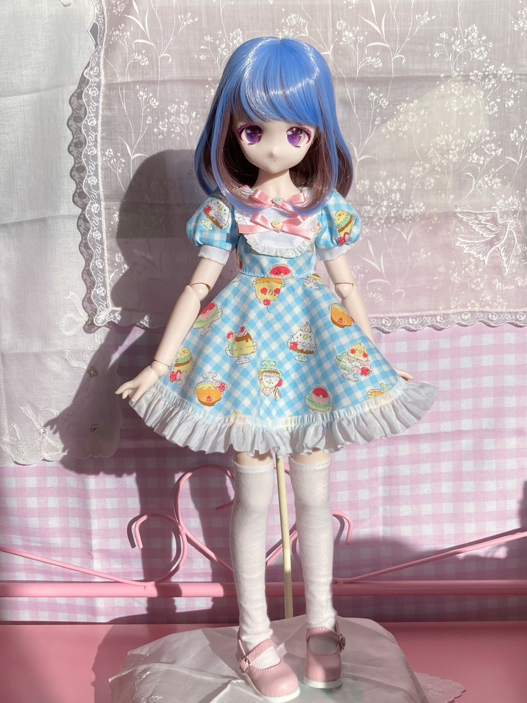 【即納】るんるん♬パフェギンガムワンピ