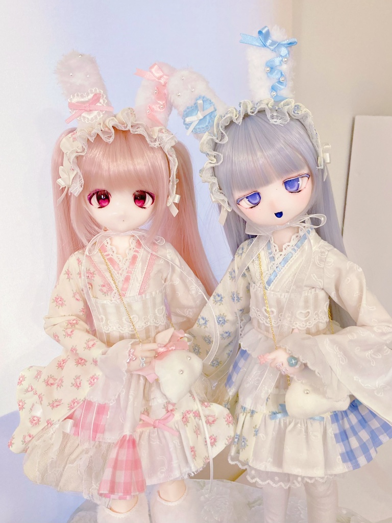 【即納】白うさぎのアシメ浴衣セット🐰🤍