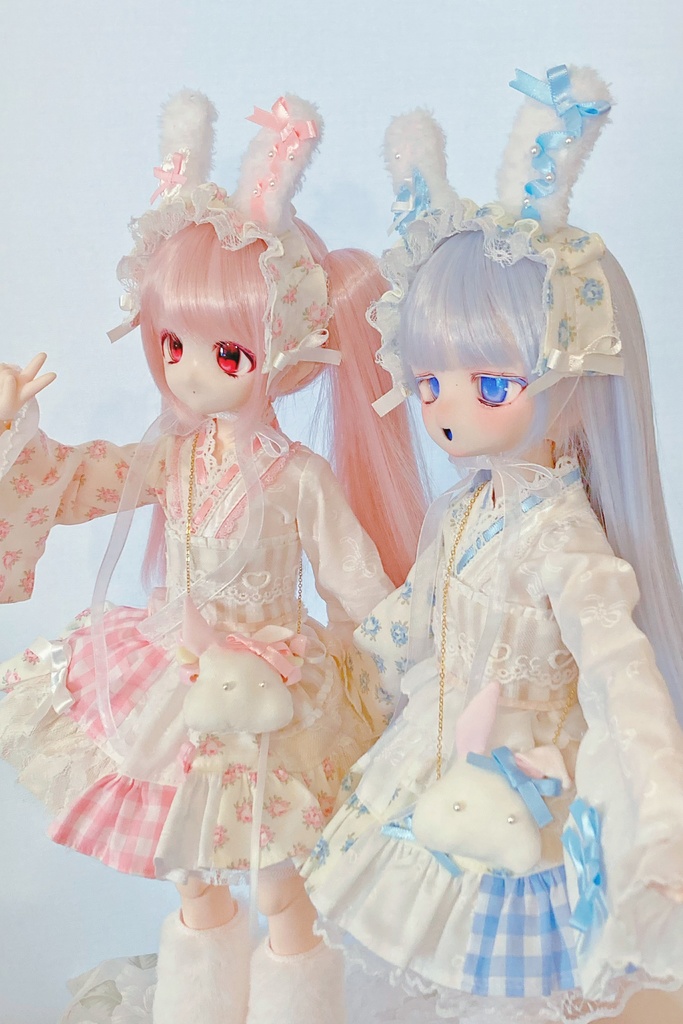 【即納】白うさぎのアシメ浴衣セット🐰🤍