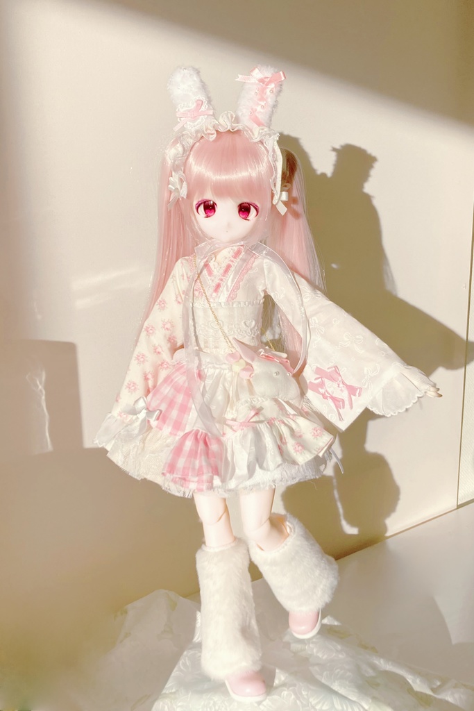 【即納】白うさぎのアシメ浴衣セット🐰🤍